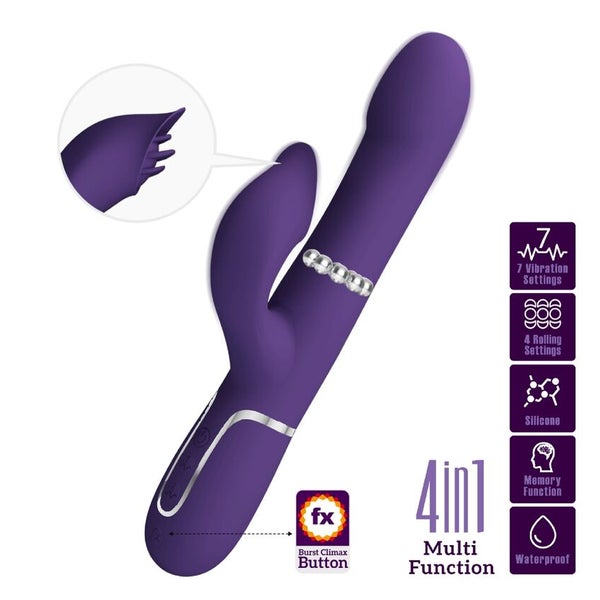 Pretty Love - "Zalin" Rabbit Vibrator mit Perlen 1 St