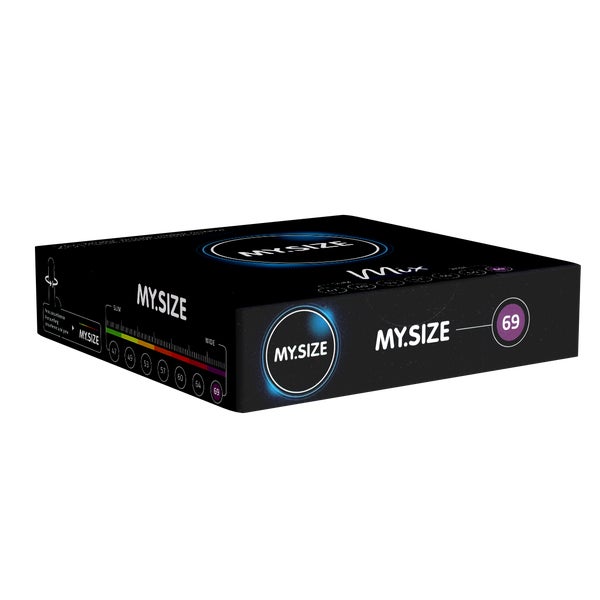 «69mm MIX» Kondome: 28er Pack, glatt, gerippt, aromatisiert (28 Kondome) 28 St
