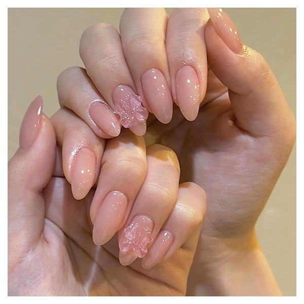 Künstliche Nägel Kurz Mandel Nude 1 g (1er Pack) Nude Schmet 1 St