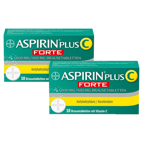 Aspirin® Plus C Forte Brausetabletten Doppelpack 2X10 St