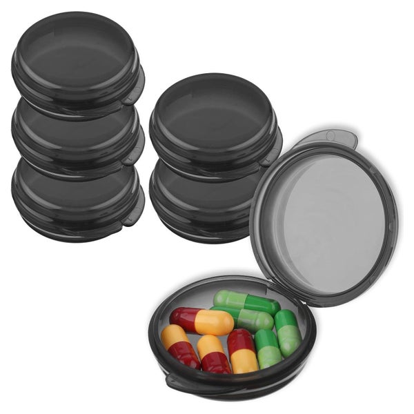 Pillendose Pillen Organizer Box Vitamin Halter Reise mini 5 1 St