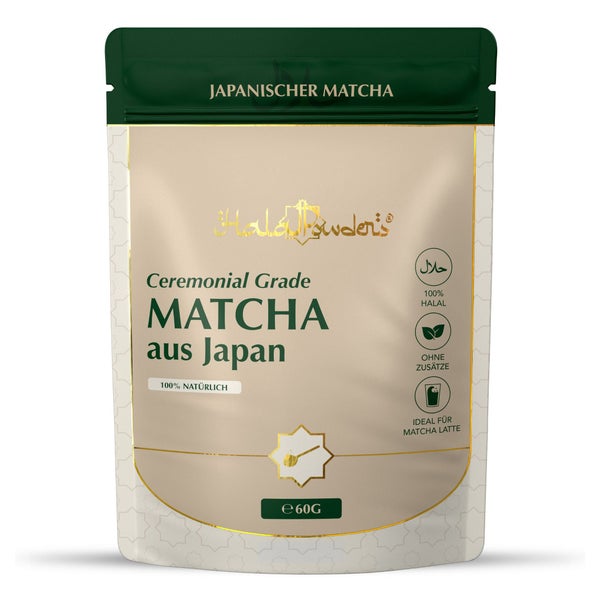 Halal Food - Ceremonial Grade Matcha (Grüntee) - aus Japan 60 g