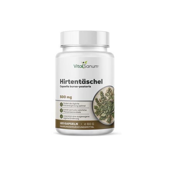 VitaSanum® Hirtentäschel (Capsella bursa-pastoris) – 1500 mg Tagesportion – 120 Kapseln 120 St