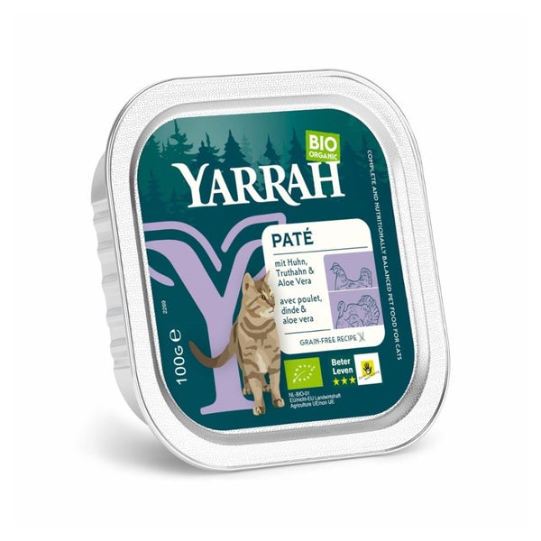Yarrah Bio Katzenfutter Wellnesspaté Huhn & Truthahn