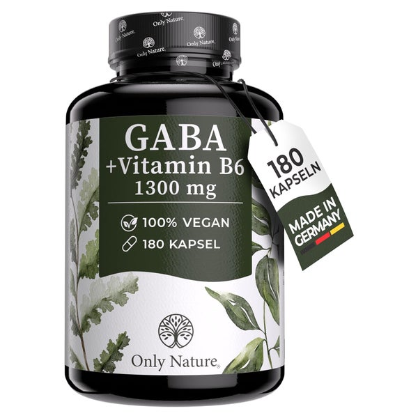 Only Nature GABA 1300 mg + B6 – 180 Kapseln 180 St