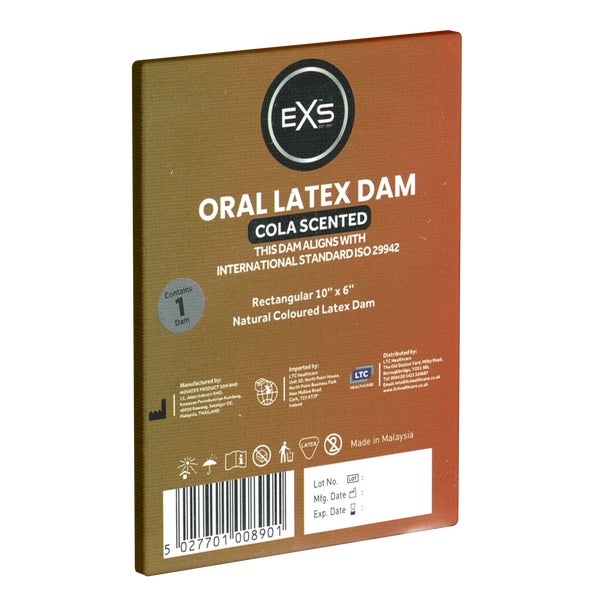 «Cola Scented Oral Latex Dam» – Hauchdünnes Lecktuch (1 Tuch) 1 St