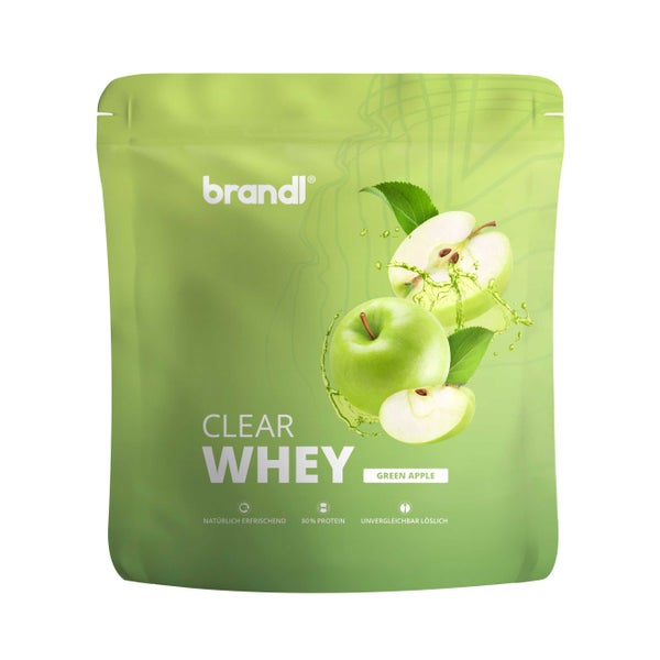 brandl® Clear Whey Isolate - Protein Drink mit natürlichem Geschmack & ohne künstliche Zusatzstoffe - Green Apple 800 g