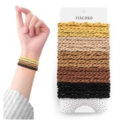 Haargummi Damen Schwarz 20 Stück Handgeflochtene Scrunchies 1 St