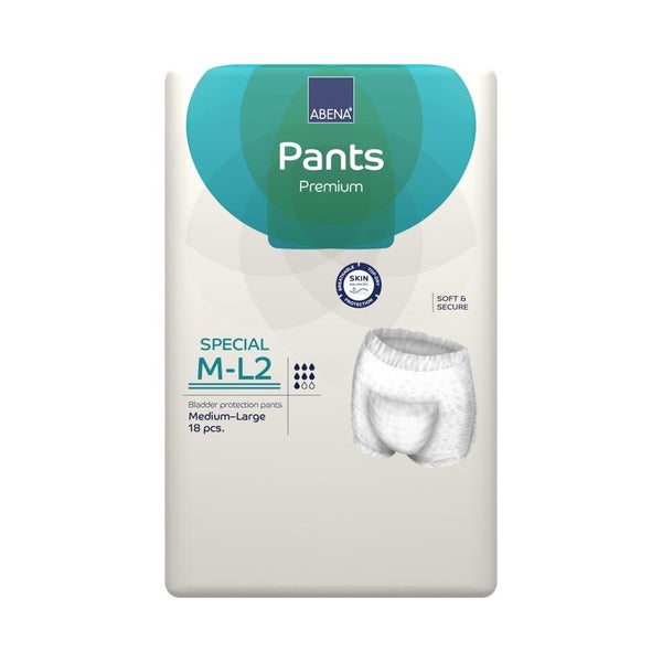 Abena Pants Special Premium Windelhosen mit Beinansatz , Gr. M-L2, 1700 ml 6X18 St