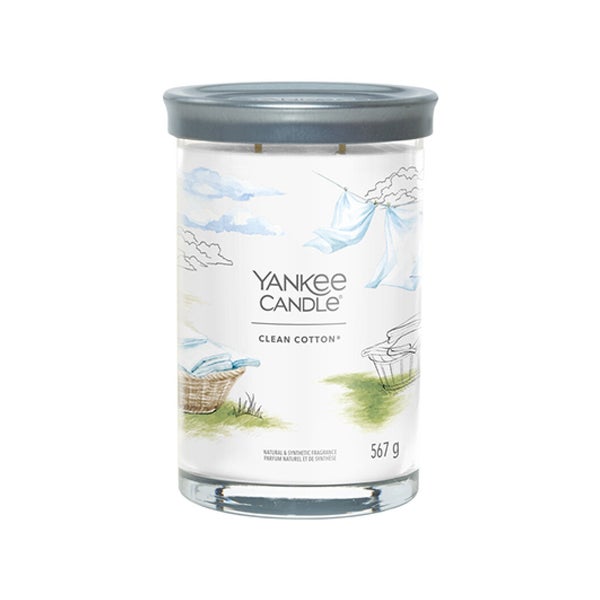 Yankee Candle Clean Cotton Signatur Becher groß 567 g 1,06 kg