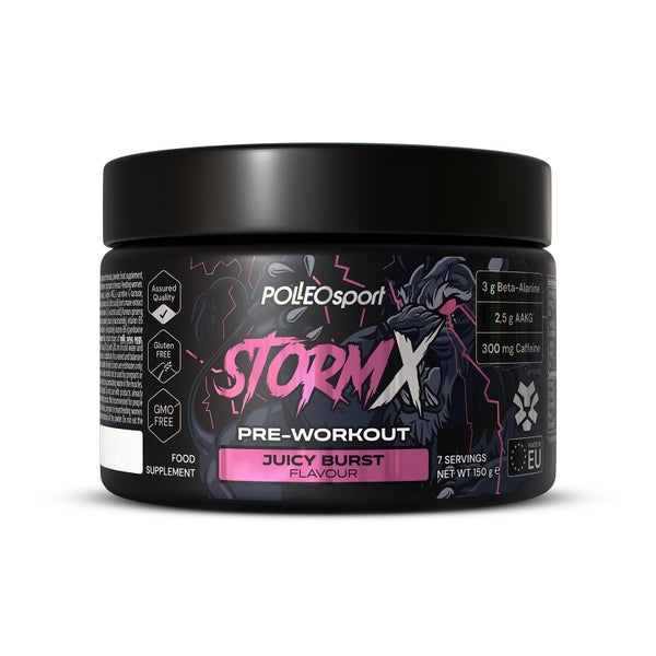 Polleo StormX Pre-Workout, 150 g, Juicy Burst 150 g