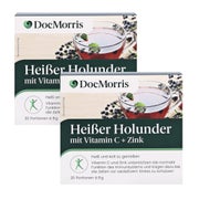 Produktabbildung: DocMorris Heißer Holunder Doppelpack 2X8X20 g