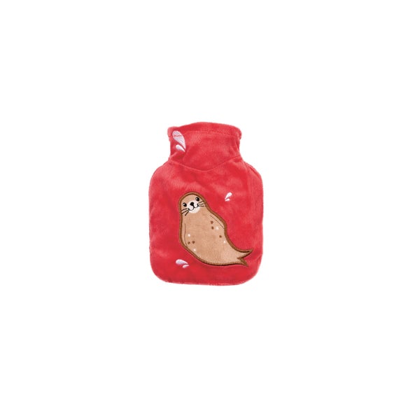 Wärmflasche Mini 0,2 l Veloursbezug koralle Robbe 1 St