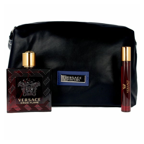 Versace Eros Flame Gift Set 100ml EDP + 10ml EDP + Toiletry Bag 0,11 l