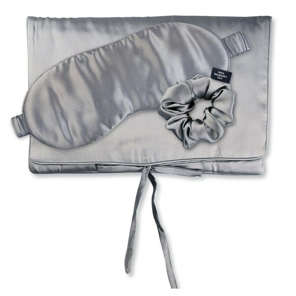 TRAVEL SET BEAUTY M Tasche, Schlafmaske & Scrunchie M aus Seide