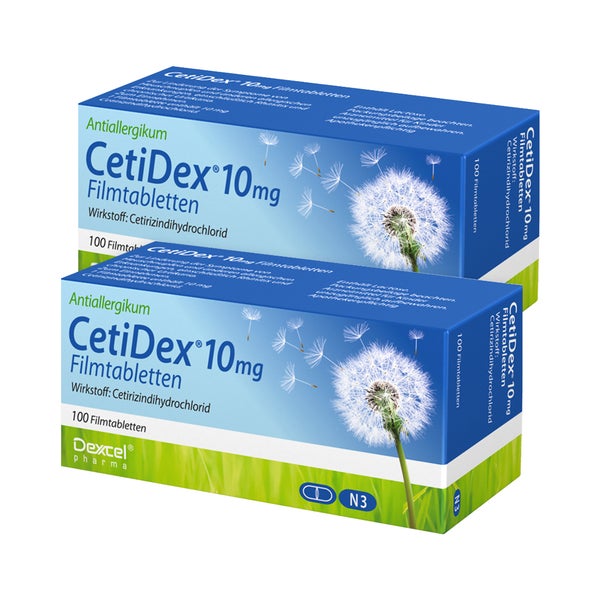 CetiDex Antiallergikum 10 mg Doppelpack 2X100 St
