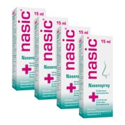 Produktabbildung: nasic® Nasenspray Viererpack 4X15 ml