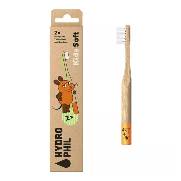 Hydrophil - Kinder Bambuszahnbürste - 2er Pack, Die Maus 1 St