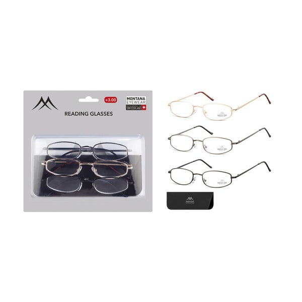 3er Pack Modische Fertiglesebrille +2.50 1 St