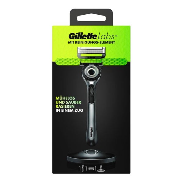 GilletteLabs, Rasierer mit Reinigungs-Element, 1 Griff 1 Klinge 1 St