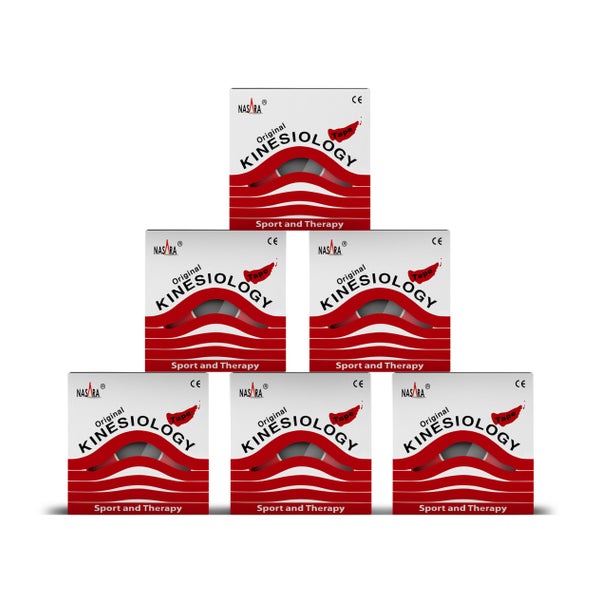 6x NASARA Kinesiologie Tape rot - Box 6 St
