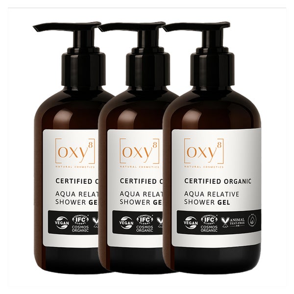 OXY8 NATURKOSMETIK AQUA RELATIVE SHOWER GEL 3er-Pack 750 ml