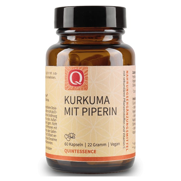 Quintessence Kurkuma mit Piperin Kapseln - Nahrungsergänzung 60 St
