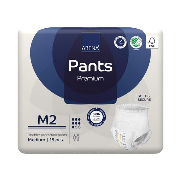 Abena Pants Premium Windelhosen Gr. M2, 1900 ml 15 St