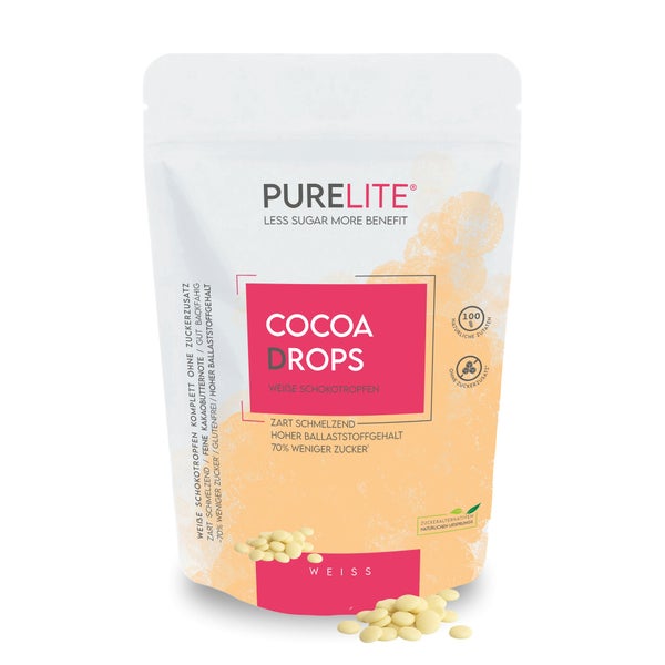 PURELITE Cocoa Drops Weiss – zuckerreduzierte Schoko
