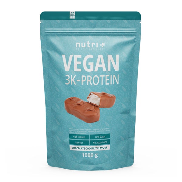 nutri+ Veganes Protein Pulver 3k - Chocolate Coconut 1000 g