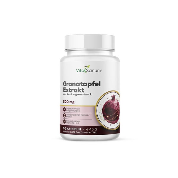 VitaSanum®- Granatapfel Extrakt – 500 mg – 90 Kapseln 90 St