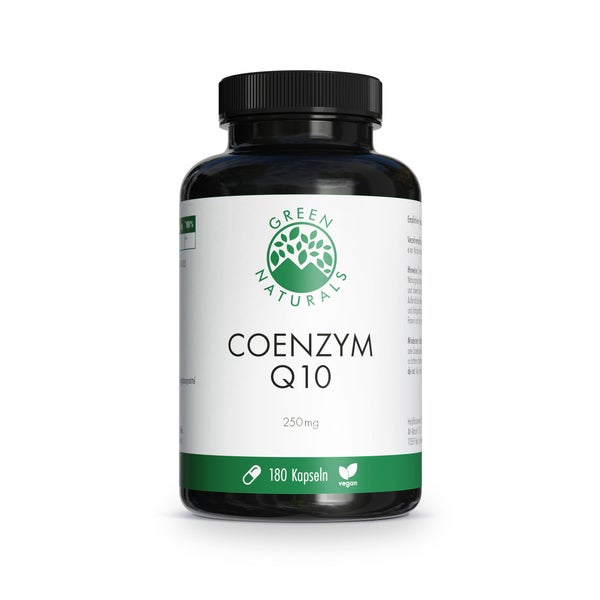 GREEN NATURALS Coenzym Q10 250 mg vegan hochdosiert 180 St