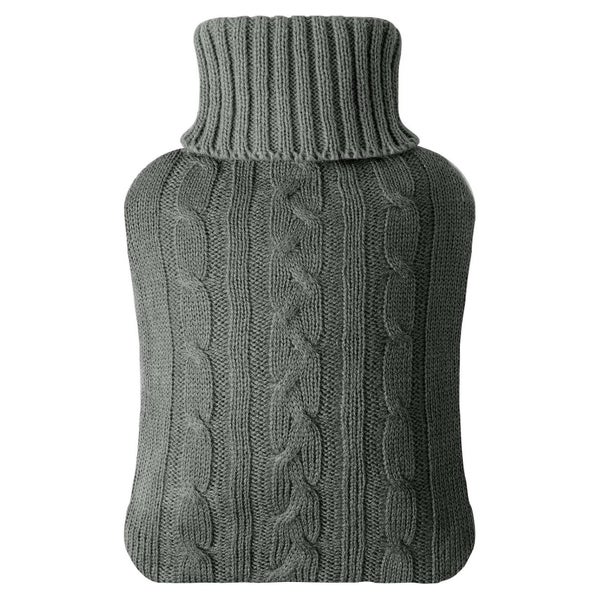 Wärmflasche 2L Strickbezug Bettflasche Gestrickter Stil Dunk 1 St