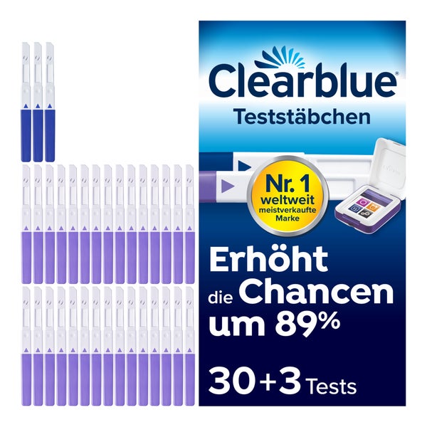 Clearblue Fertilitätsmonitor ADVANCED Teststäbchen 33 St
