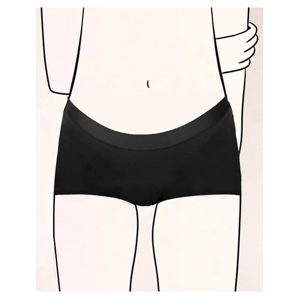 MYLILY Teens Periodenunterwäsche Boxer Slip | Schwarz - Größe 122/128 1 St