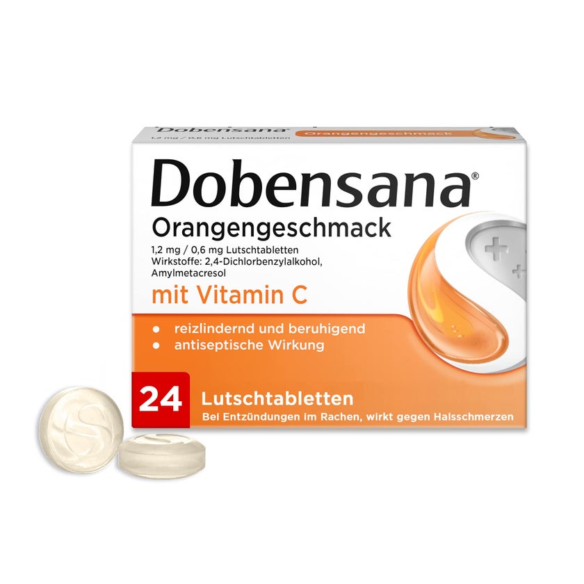 Dobensana Orangengeschmack 1,2mg/0,6mg Lutschtabl. 24 St