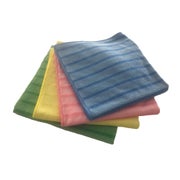 Vileda Professional MicroTuff Universal Microfasertuch – Gestricktes Allzwecktuch mit Abrasivstreifen - 1 Packung = 10 Tücher, gelb