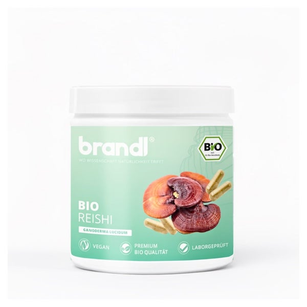 brandl® Bio Reishi Pilz Kapseln hochdosiert | Premium extern laborgeprüft | Vitalpilz mush room 240 St