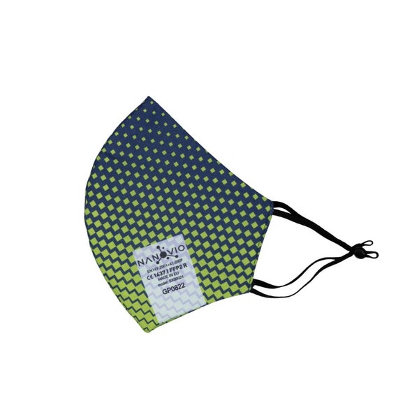 Nanovio FFP2 Maske wiederverwendbar - Blue & Green 1 St