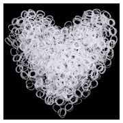 1000 Stück Elastische Mini Transparente Haargummis Mädchen K 1 St