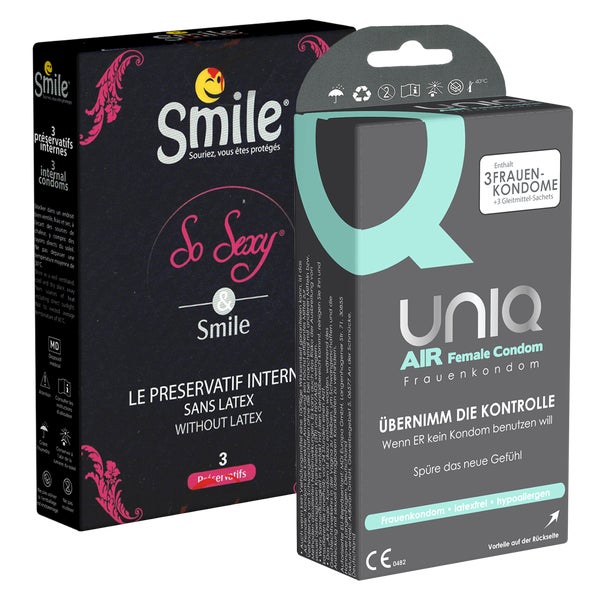 Kondomotheke® Lady Duo (latexfrei) - 2 Sorten Frauenkondome (6 Kondome) 6 St