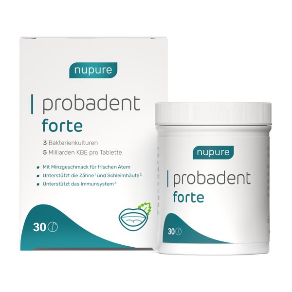 Nupure Probadent Forte 3 Bakt.kult.5 Mrd.kbe Lut. 30 St