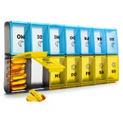 Tablettenbox 7 Tage Morgens Abends Medikamente Gelb 1 Count 1 St