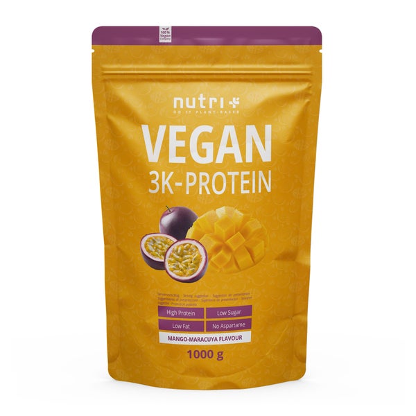 nutri+ Veganes Protein Pulver 3k -Mango Maracuja 1000 g