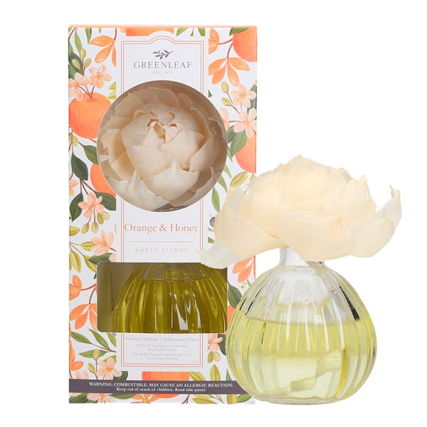 Greenleaf Flower Diffuser Orange & Honey mit Blume als Duftträger 236 ml