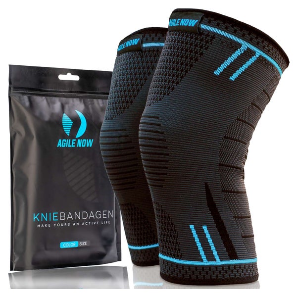 Agile Now Kniebandage (Set) Blau L