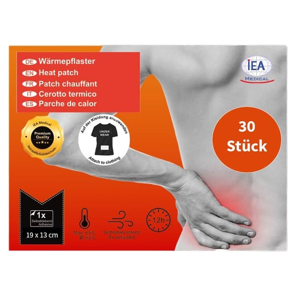 IEA Medical Wärmepflaster 19x13cm - 30er Box 30 St