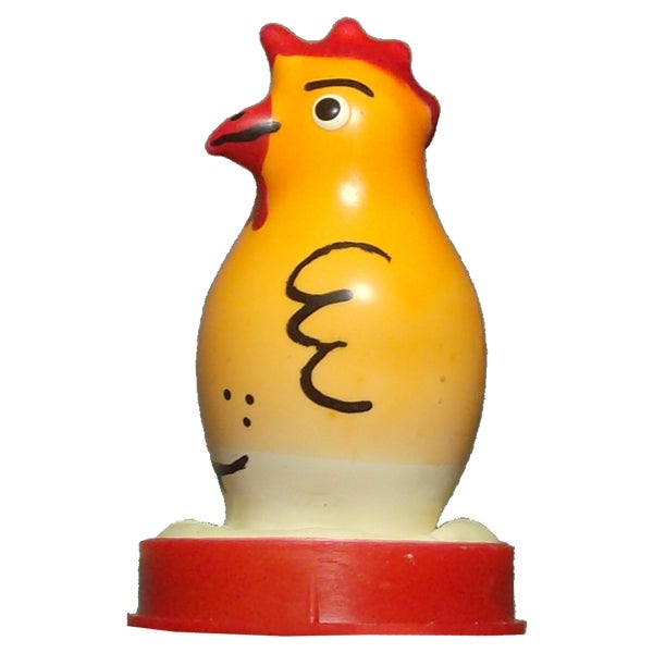 Scherzkondom «Hahn» – Handbemalt, Hahn-Motiv, humorvoll (1 Stück) 1 St