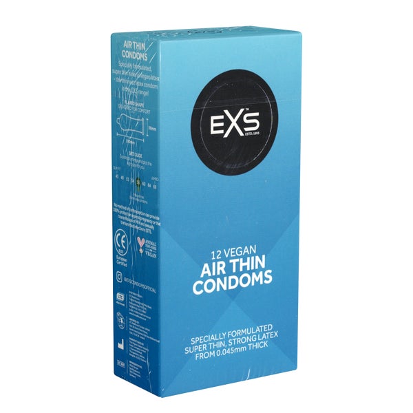 Air Thin 12 Stück - Extradünne Kondome, vegan, 0,045mm (12 Kondome) 12 St