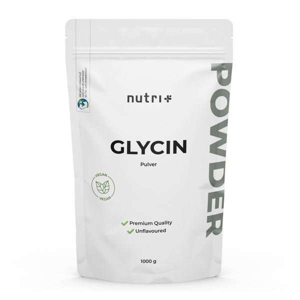 nutri+ Glycin Pulver - vegan hochdosiert - Aminosäure 1000 g